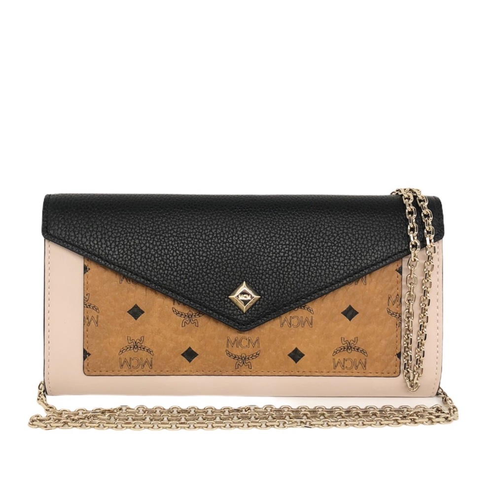 MCM Large Flap Wallet-on-Chain Leather Crossbody
